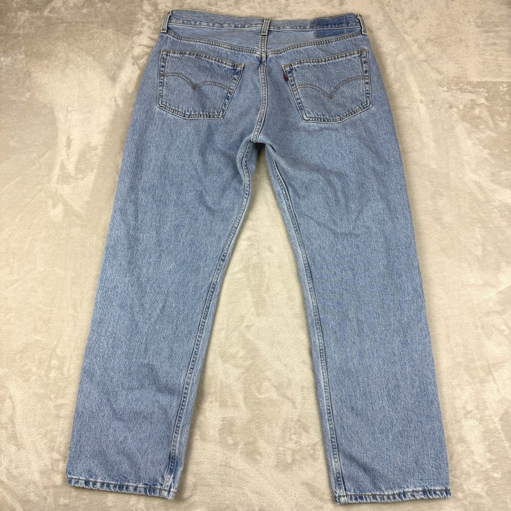 Levi's 501 Jeans Mens 38x30 (Fits 36x29) Light Wash Button Fly 2002 Y2K - Picture 6 of 16
